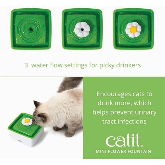 2.0 Mini Flower Drinking Fountain – Cat Water Fountain with Triple Filter - Picture 3 of 7